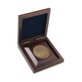 Solid Walnut Medallion Box (3" Coin Rout W/ Removable Insert)